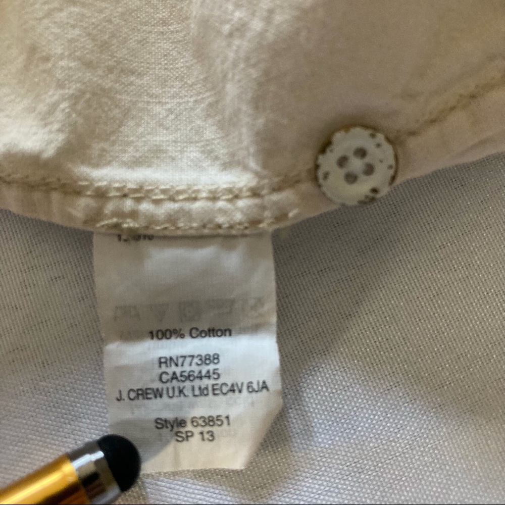 Madewell Beige Button Down Oversized Pockets Top … - image 8